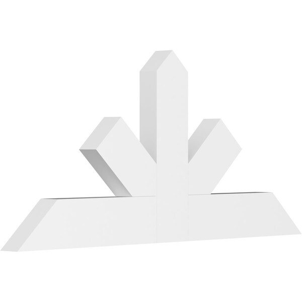 Ekena Millwork Saratoga Architectural Grade PVC Gable Bracket, 36"W x 16 1/2"H x 2"D x 4"F, 11/12 Pitch GBP036X17X0204SAR00 - main